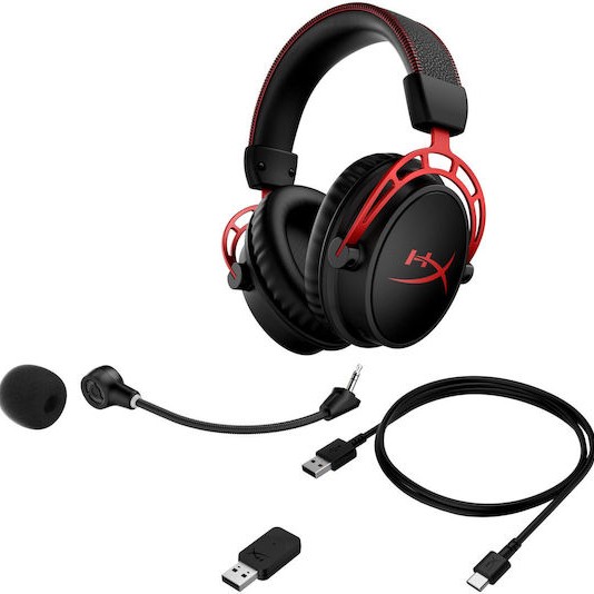HyperX Cloud Alpha Ασύρματο Over Ear Gaming Headset με σύνδεση USB Black/Red