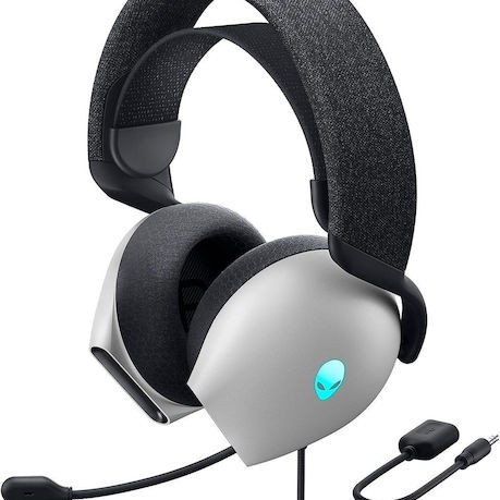 Dell Alienware AW520H Over Ear Gaming Headset με σύνδεση 3.5mm Lunar Light for PC