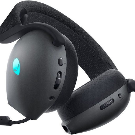 Dell Alienware Tri-Mode Ασύρματο Over Ear Gaming Headset με σύνδεση Bluetooth / USB Dark Side of the Moon