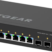 NetGear Managed L2 PoE+ Switch με 8 Θύρες Gigabit (1Gbps) Ethernet και 2 SFP Θύρες