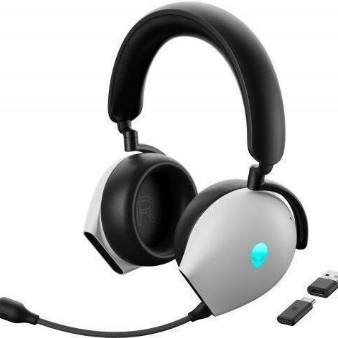 Dell Tri-Mode AW725H Ασύρματο Over Ear Gaming Headset με σύνδεση Bluetooth Lunar Light for Nintendo Switch / PS4 / PS5 / XBOX