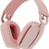 Logitech Zone Vibe 100 Ασύρματα On Ear Multimedia Ακουστικά με μικροφωνο και σύνδεση Bluetooth σε Ροζ χρώμα