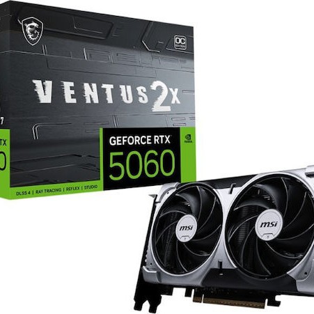 MSI GeForce RTX 5060 8GB GDDR7 Ventus 2X OC Κάρτα Γραφικών