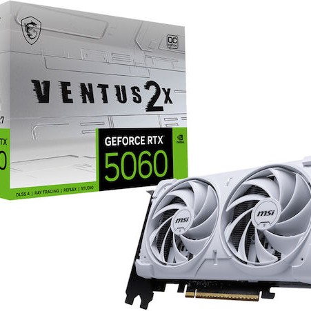 MSI GeForce RTX 5060 8GB GDDR7 Ventus 2X OC White Κάρτα Γραφικών