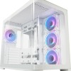 LC-Power Gaming 8001W Pro-Storm Light Midi Tower Κουτί Υπολογιστή με Πλαϊνό Παράθυρο και RGB Φωτισμό Λευκό