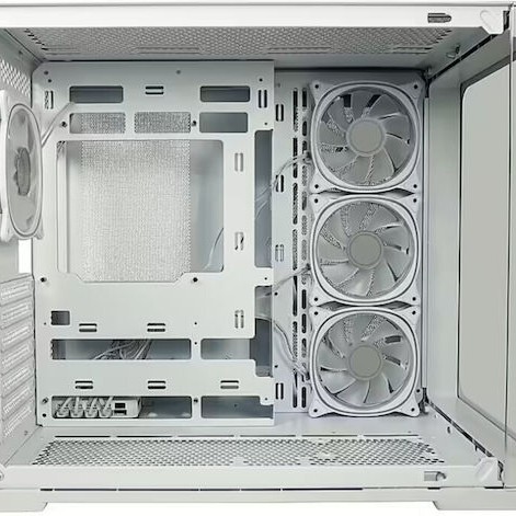 LC-Power Gaming 8001W Pro-Storm Light Midi Tower Κουτί Υπολογιστή με Πλαϊνό Παράθυρο και RGB Φωτισμό Λευκό