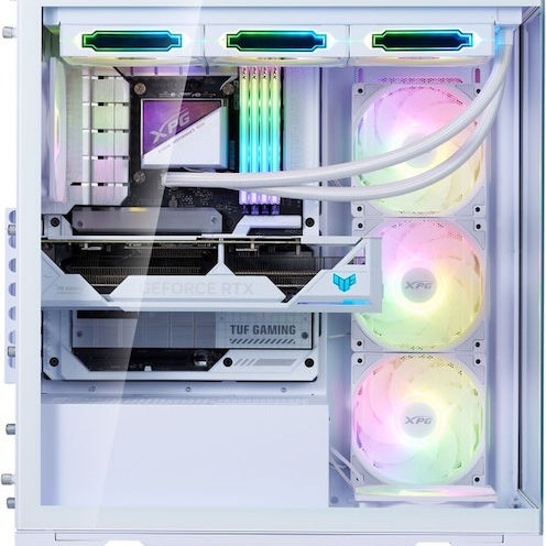 Adata Invader X BTF Midi Tower Κουτί Υπολογιστή με Πλαϊνό Παράθυρο Λευκό