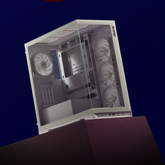 Adata Invader X BTF Midi Tower Κουτί Υπολογιστή με Πλαϊνό Παράθυρο Λευκό