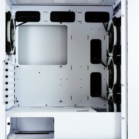 LC-Power Gaming Wanderer X Midi Tower Κουτί Υπολογιστή με Πλαϊνό Παράθυρο και RGB Φωτισμό Λευκό