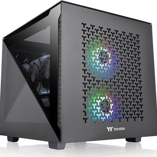 Thermaltake Divider 200 TG Air Micro Gaming Micro Tower Κουτί Υπολογιστή με Πλαϊνό Παράθυρο Μαύρο