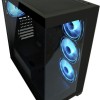 LC-Power Seamless_Pale_X Midi Tower Κουτί Υπολογιστή με Πλαϊνό Παράθυρο και RGB Φωτισμό Μαύρο