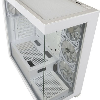 LC-Power Seamless_Pale_X Midi Tower Κουτί Υπολογιστή με Πλαϊνό Παράθυρο και RGB Φωτισμό Λευκό