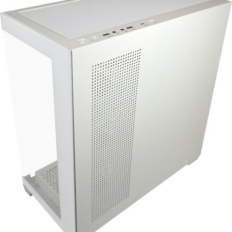 LC-Power Seamless_Pale_X Midi Tower Κουτί Υπολογιστή με Πλαϊνό Παράθυρο και RGB Φωτισμό Λευκό