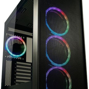 LC-Power Gaming Wanderer X Midi Tower Κουτί Υπολογιστή με Πλαϊνό Παράθυρο και RGB Φωτισμό Μαύρο