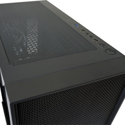 LC-Power Gaming Wanderer X Midi Tower Κουτί Υπολογιστή με Πλαϊνό Παράθυρο και RGB Φωτισμό Μαύρο