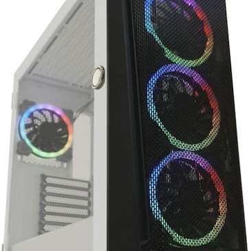 LC-Power 805BW Holo-1_X Gaming Midi Tower Κουτί Υπολογιστή με Πλαϊνό Παράθυρο Λευκό