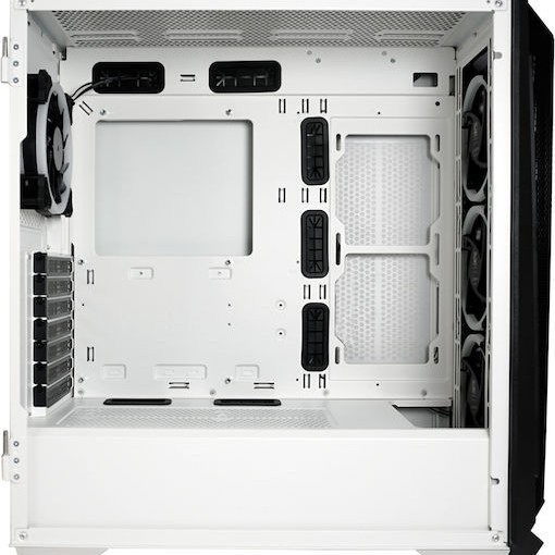 LC-Power 805BW Holo-1_X Gaming Midi Tower Κουτί Υπολογιστή με Πλαϊνό Παράθυρο Λευκό
