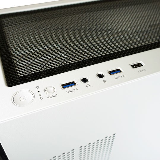 LC-Power 805BW Holo-1_X Gaming Midi Tower Κουτί Υπολογιστή με Πλαϊνό Παράθυρο Λευκό