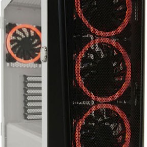 LC-Power 805BW Holo-1_X Gaming Midi Tower Κουτί Υπολογιστή με Πλαϊνό Παράθυρο Λευκό