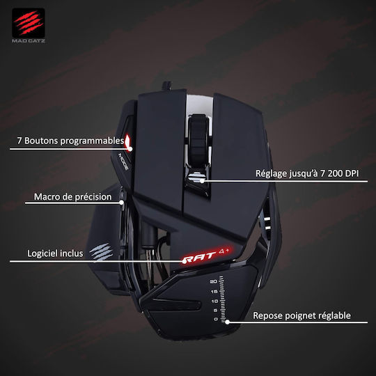 Mad Catz R.A.T. 4+ Gaming Ποντίκι 7200 DPI Μαύρο