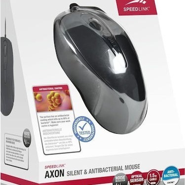 SpeedLink AXON Silent & Antibacterial Ενσύρματο Ποντίκι Μαύρο