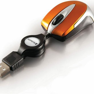 Verbatim Go Mini Ενσύρματο Mini Ποντίκι Πορτοκαλί