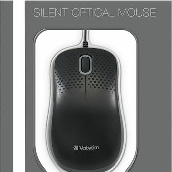 Verbatim Silent Optical Mouse Ενσύρματο Ποντίκι Μαύρο