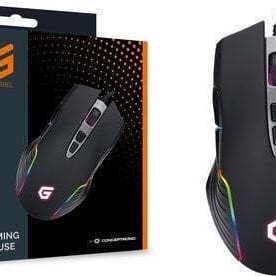 Conceptronic DJEBBEL03B RGB Gaming Ποντίκι 7200 DPI Μαύρο