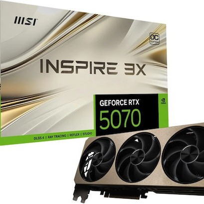 MSI GeForce RTX 5070 12GB GDDR7 Inspire 3X OC Κάρτα Γραφικών