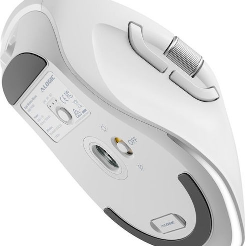 Alogic Apex Ασύρματο Bluetooth Ποντίκι Λευκό