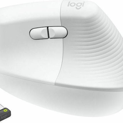 Logitech Lift for Business Ασύρματο Εργονομικό Bluetooth Vertical Ποντίκι Off-White