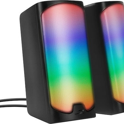 SpeedLink Tonos Ηχεία Υπολογιστή 2.0 με RGB Φωτισμό και Ισχύ 12W σε Μαύρο Χρώμα