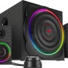 SpeedLink Gravity Carbon RGB Ασύρματα Ηχεία Υπολογιστή 2.1 με RGB Φωτισμό και Bluetooth Ισχύος 120W σε Μαύρο Χρώμα