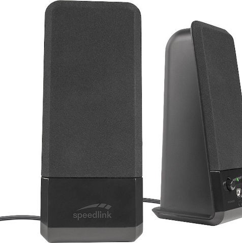 SpeedLink SL-8004-BK Ηχεία Υπολογιστή 2.0 με Ισχύ 5W Μαύρα