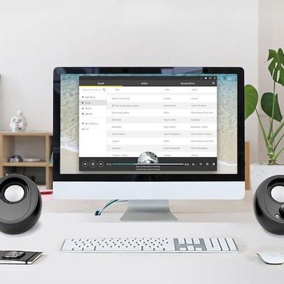 Conceptronic BJORN01B Ηχεία Υπολογιστή 2.0 με Bluetooth και Ισχύ 10W Μαύρα