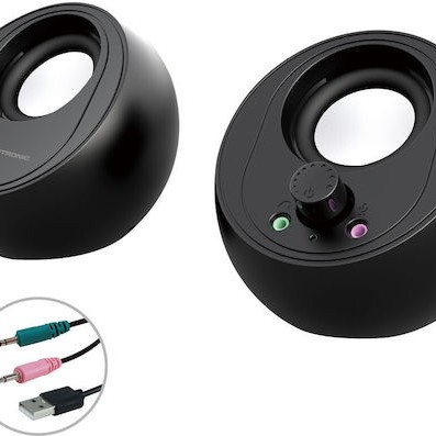 Conceptronic BJORN01B Ηχεία Υπολογιστή 2.0 με Bluetooth και Ισχύ 10W Μαύρα