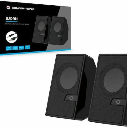 Conceptronic BJORN Ηχεία Υπολογιστή 2.0 με Bluetooth και Ισχύ 6W Μαύρα