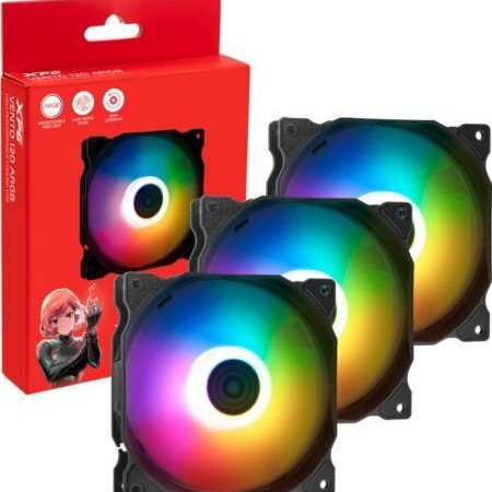 Adata XPG Vento 120 ARGB Case Fan με Σύνδεση 3-Pin 3τμχ
