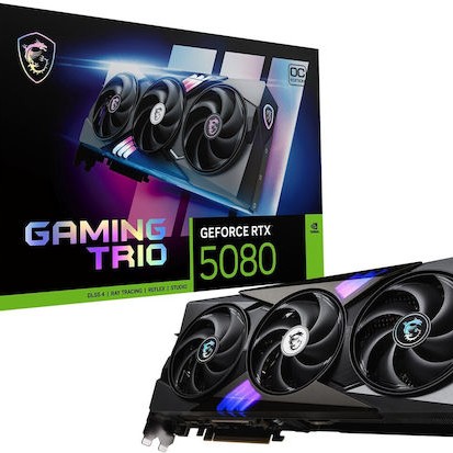 MSI GeForce RTX 5080 16GB GDDR7 Gaming Trio OC Κάρτα Γραφικών
