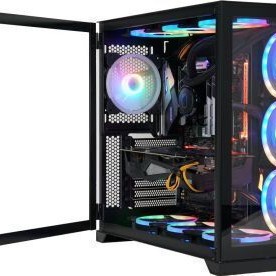 Inter-Tech C-703 Vision Gaming Midi Tower Κουτί Υπολογιστή Μαύρο