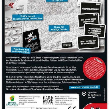 Επιτραπέζιο Παιχνίδι MicroMacro: Crime City 3 – All In για 1-4 Παίκτες 12+ Ετών (GER) Pegasus Spiele