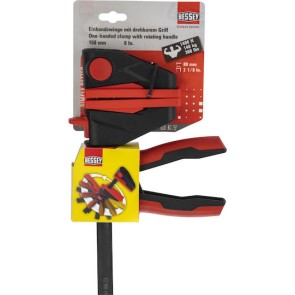 Einhandzwinge mit drehbarem Griff EZ360-15 (schwarz/rot, 150 / 80)