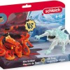 Schleich-S Παιχνίδι Μινιατούρα Eldrador - Ice Bug Vs. Fire Kraken Εκρού 18εκ.
