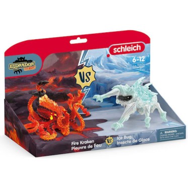 Schleich-S Παιχνίδι Μινιατούρα Eldrador - Ice Bug Vs. Fire Kraken Εκρού 18εκ.