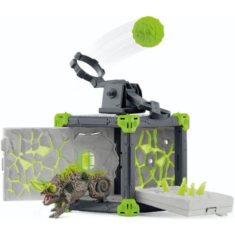 Schleich-S Παιχνίδι Μινιατούρα Battlecave Stone Chameleon Γκρι