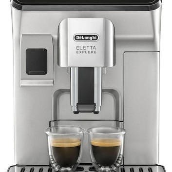 De'Longhi Eletta Explore Αυτόματη Μηχανή Espresso 1450W Πίεσης 19bar για Cappuccino με Μύλο Άλεσης Ασημί