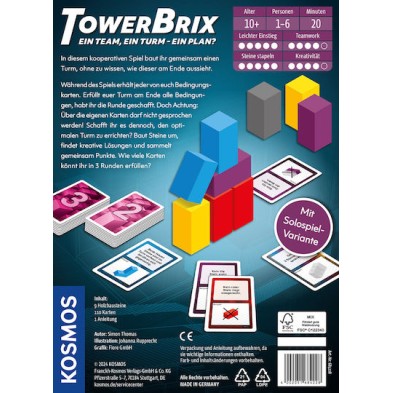 Επιτραπέζιο Παιχνίδι TowerBrix για 1-6 Παίκτες 10+ Ετών (EN) Kosmos