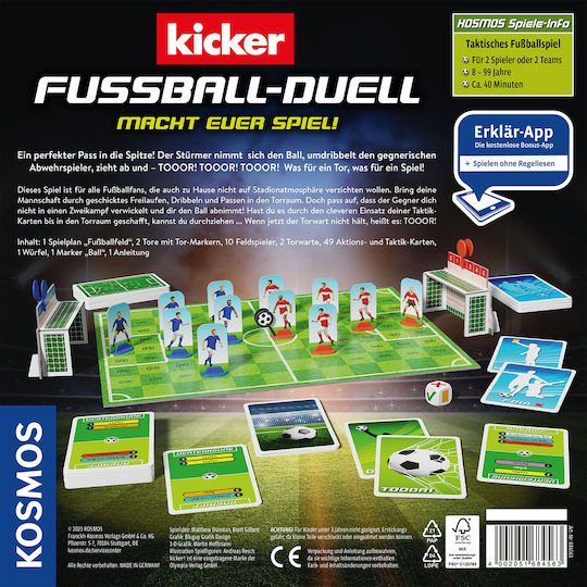 Επιτραπέζιο Παιχνίδι Foosball Duel για 2-4 Παίκτες 8+ Ετών (GER) Kosmos