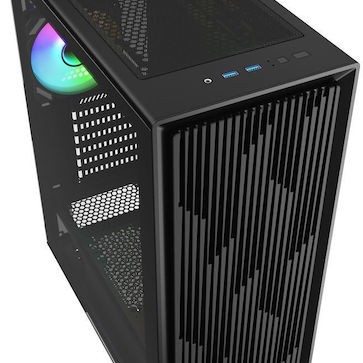 Sharkoon VK2 RGB Midi Tower Κουτί Υπολογιστή με Πλαϊνό Παράθυρο Μαύρο
