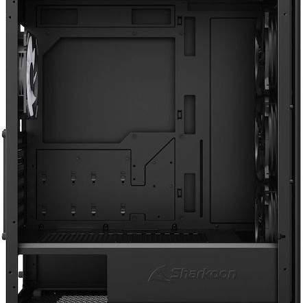 Sharkoon VK2 RGB Midi Tower Κουτί Υπολογιστή με Πλαϊνό Παράθυρο Μαύρο